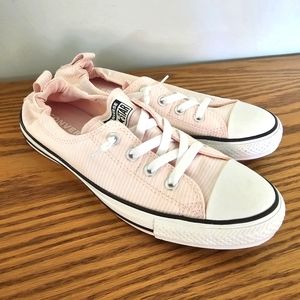 Converse Pink Pinstripe Shoreline Sz 10w